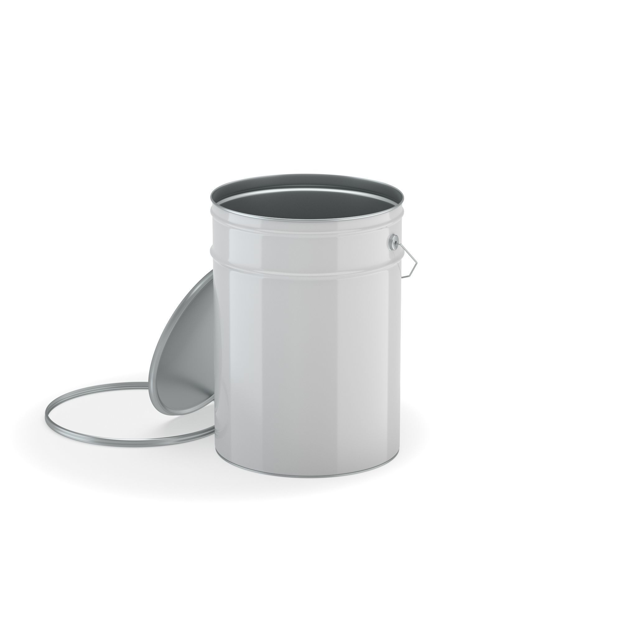 Metallic Paint Bucket 3D model 3D model_9