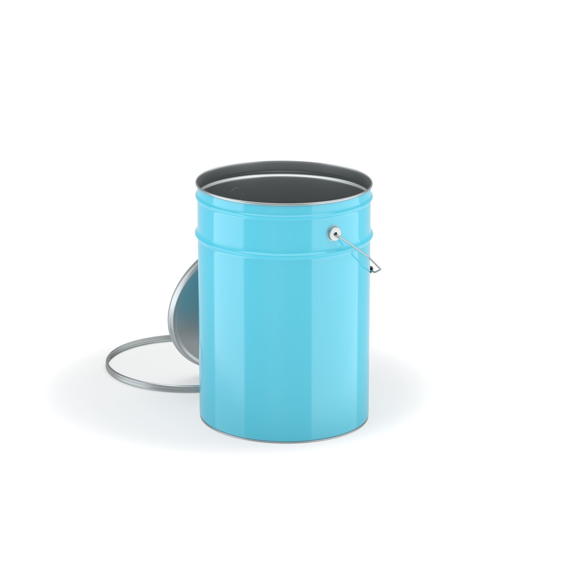 Metallic Paint Bucket 3D model 3D model_10