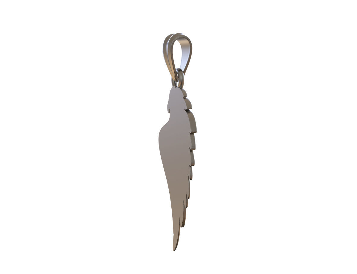 Wing Pendant 3D print model_7