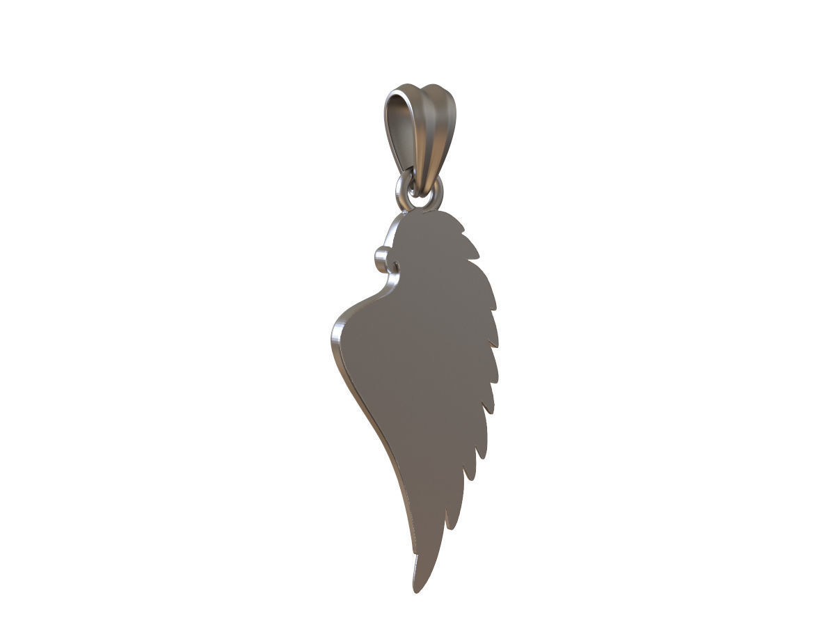Wing Pendant 3D print model_6