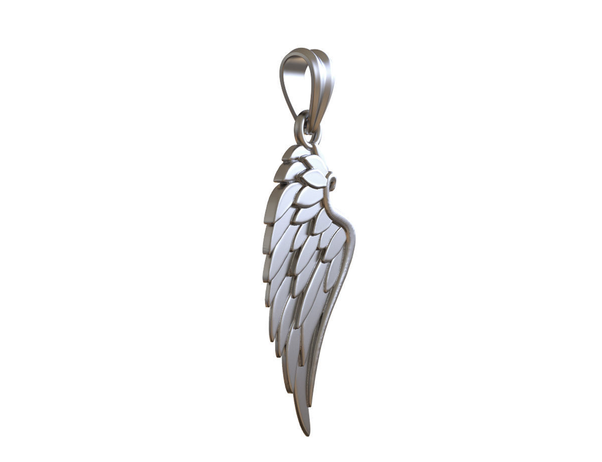 Wing Pendant 3D print model_2