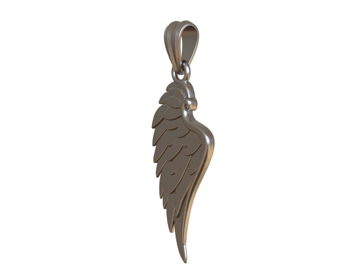 Wing Pendant 3D print model_1