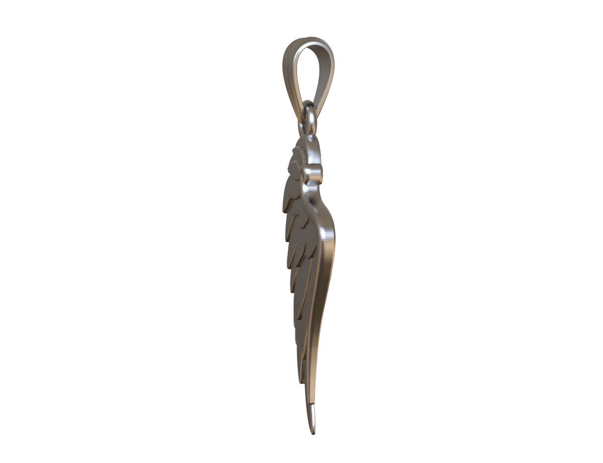 Wing Pendant 3D print model_4
