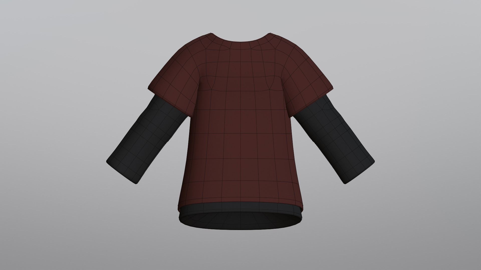 TShirt Brown Flower Boy Low-poly 3D model_22