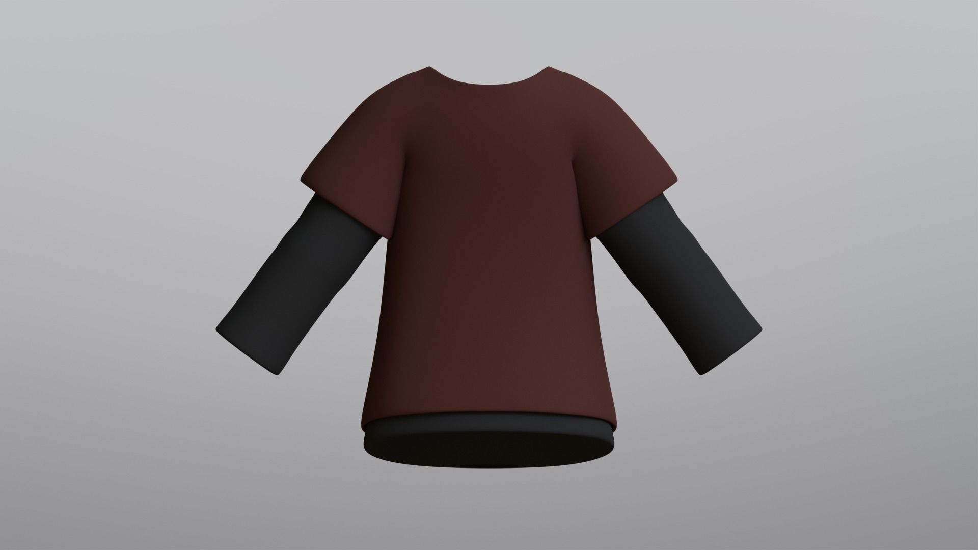TShirt Brown Flower Boy Low-poly 3D model_6
