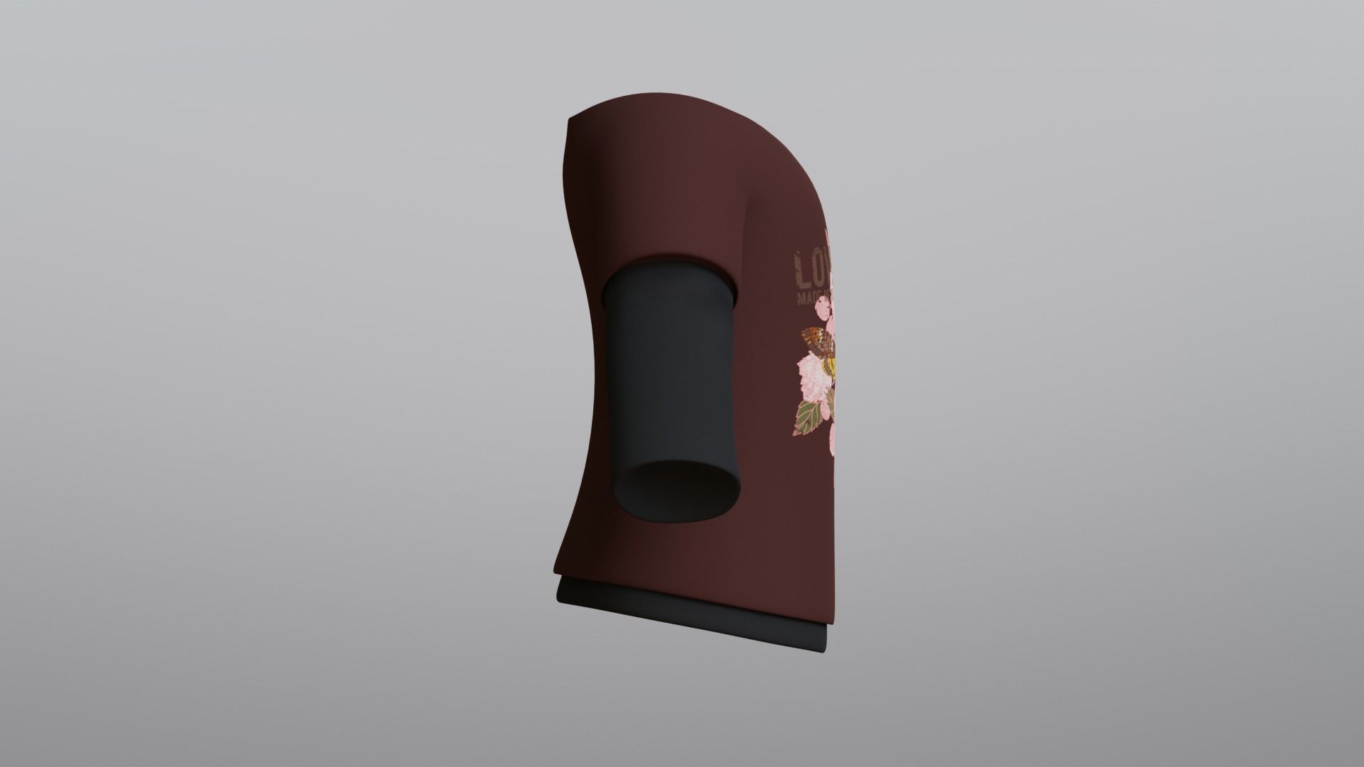 TShirt Brown Flower Boy Low-poly 3D model_5