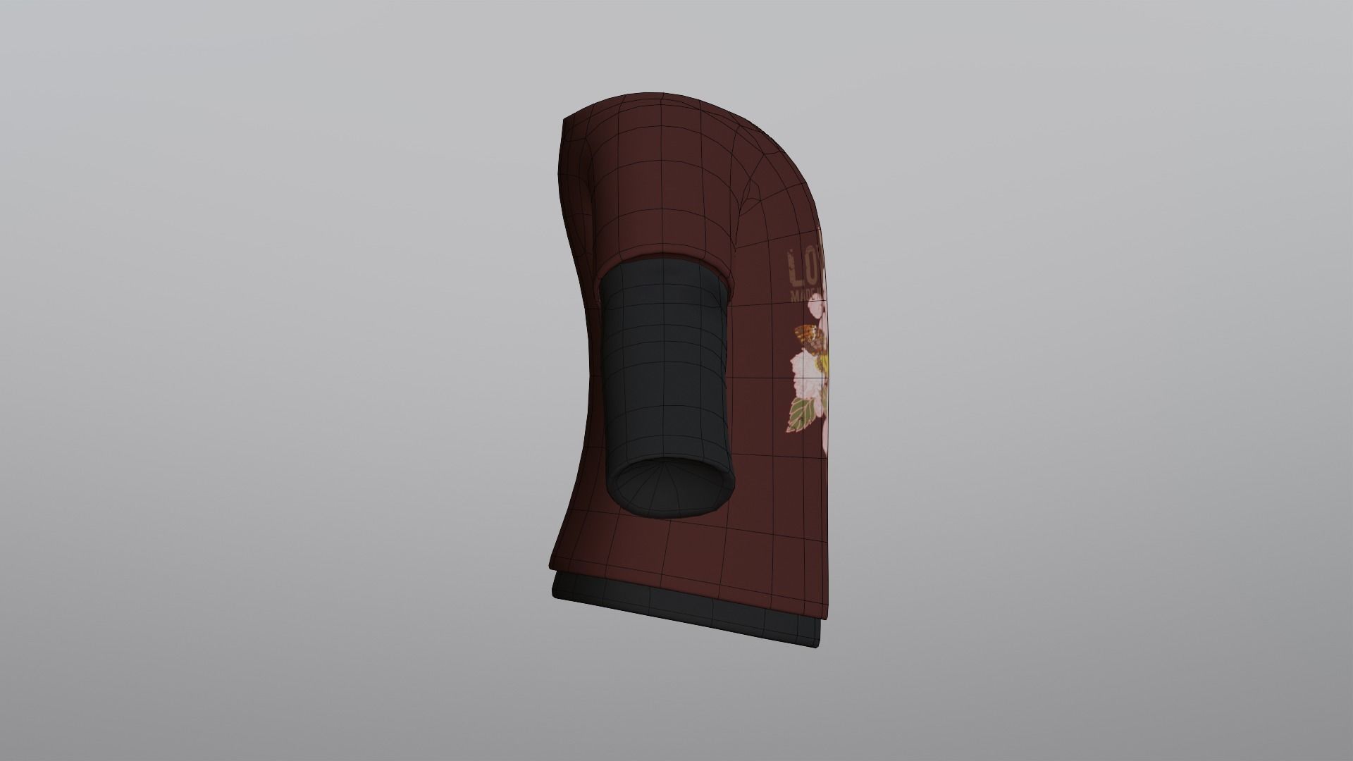 TShirt Brown Flower Boy Low-poly 3D model_21