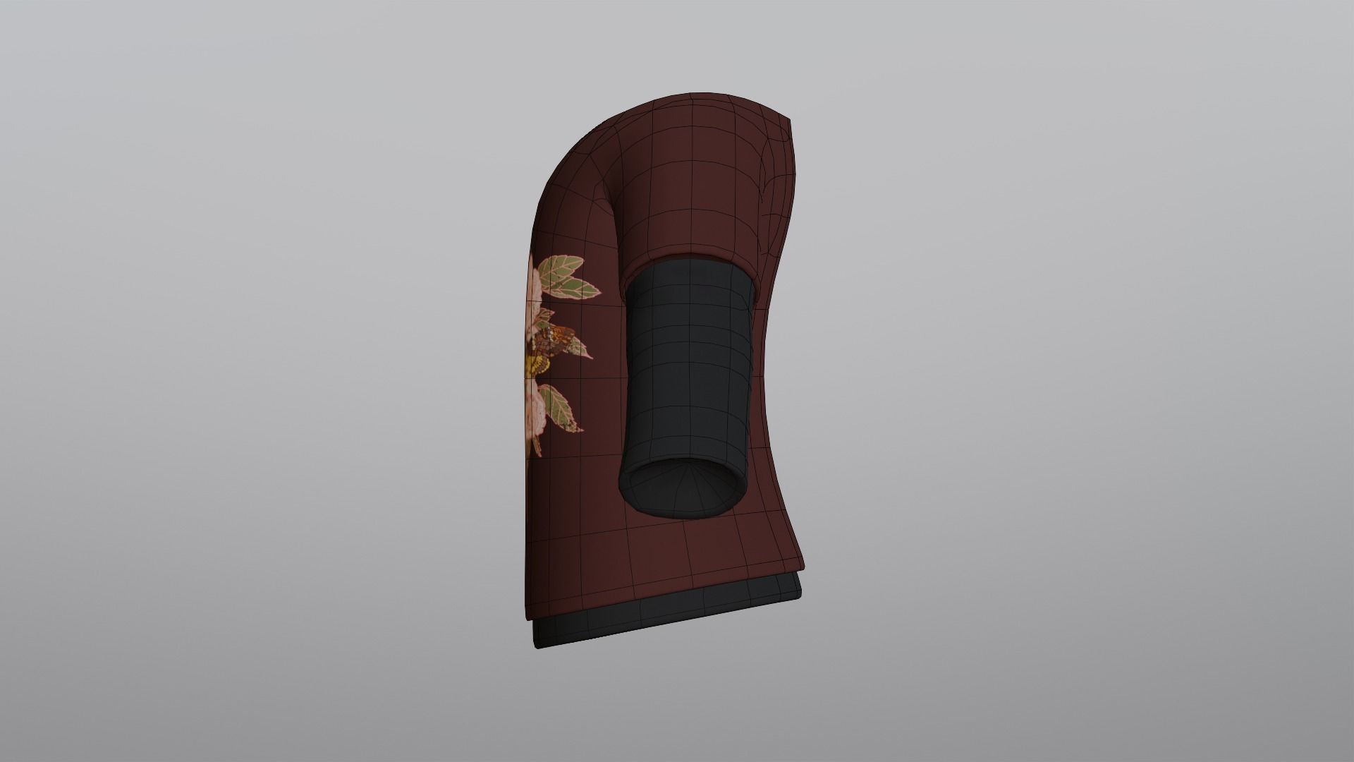 TShirt Brown Flower Boy Low-poly 3D model_23