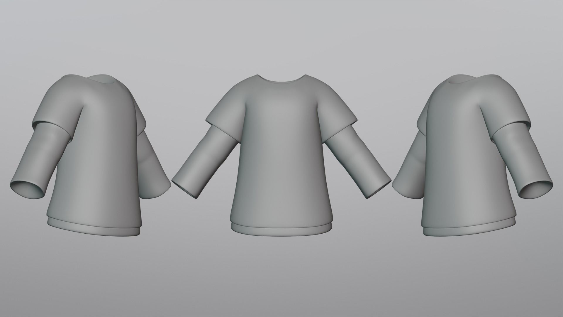 TShirt Brown Flower Boy Low-poly 3D model_2