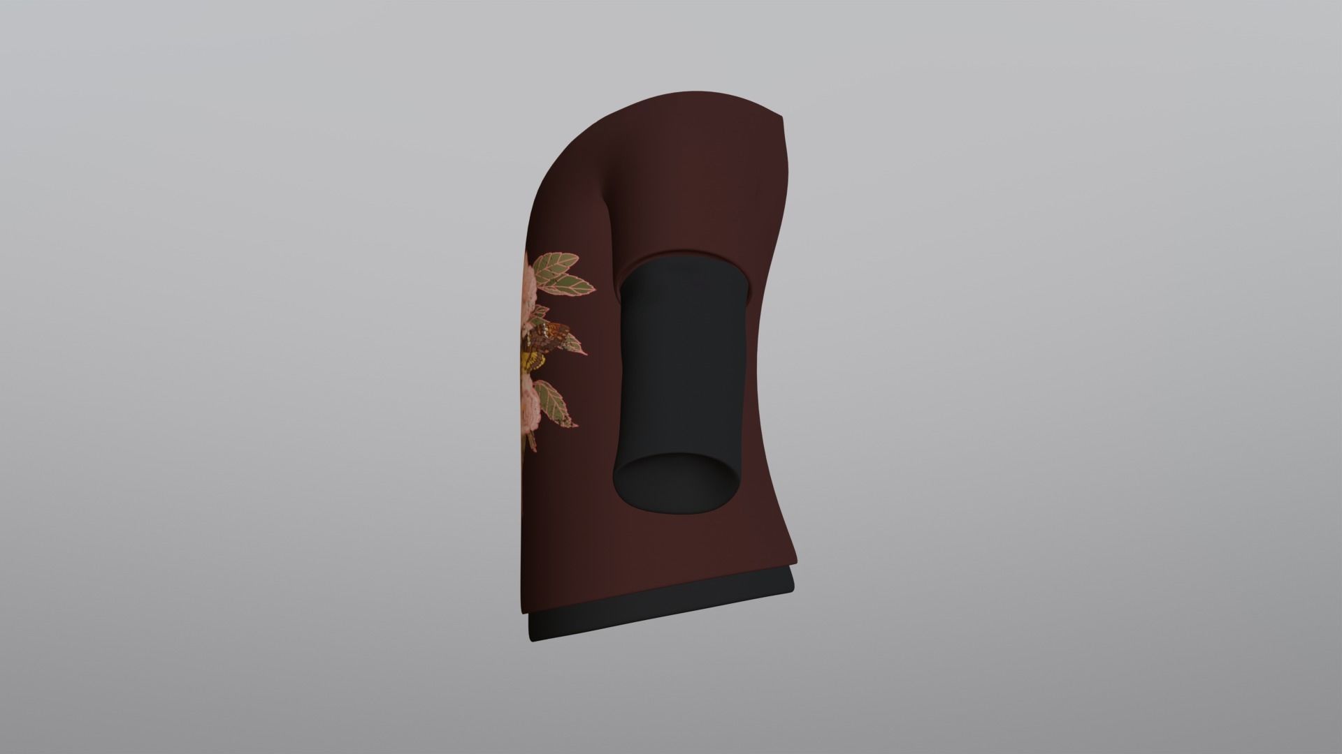 TShirt Brown Flower Boy Low-poly 3D model_11