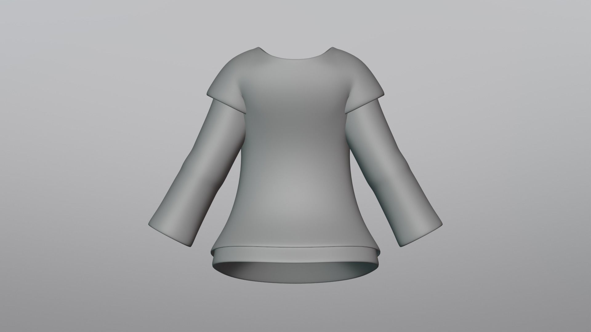 TShirt Brown Flower Girl Low-poly 3D model_14