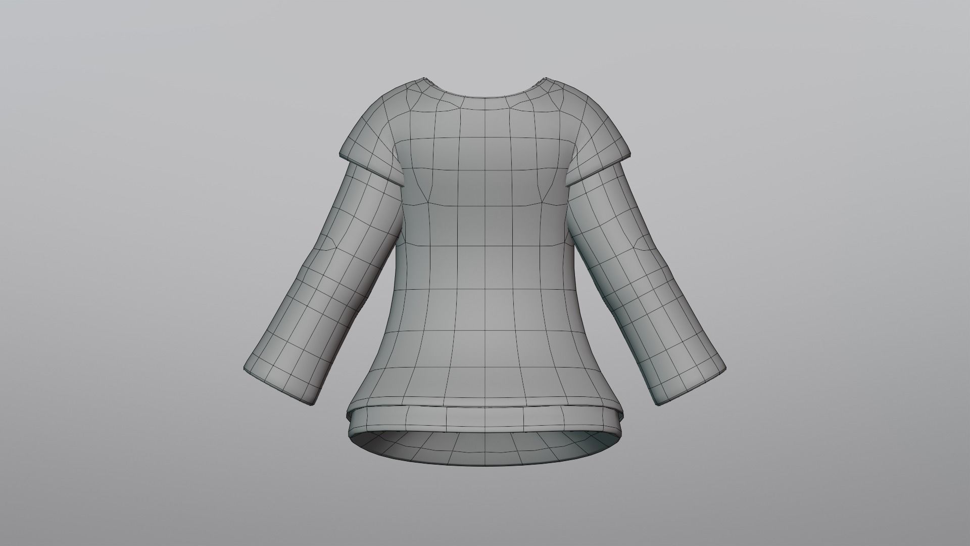 TShirt Brown Flower Girl Low-poly 3D model_18