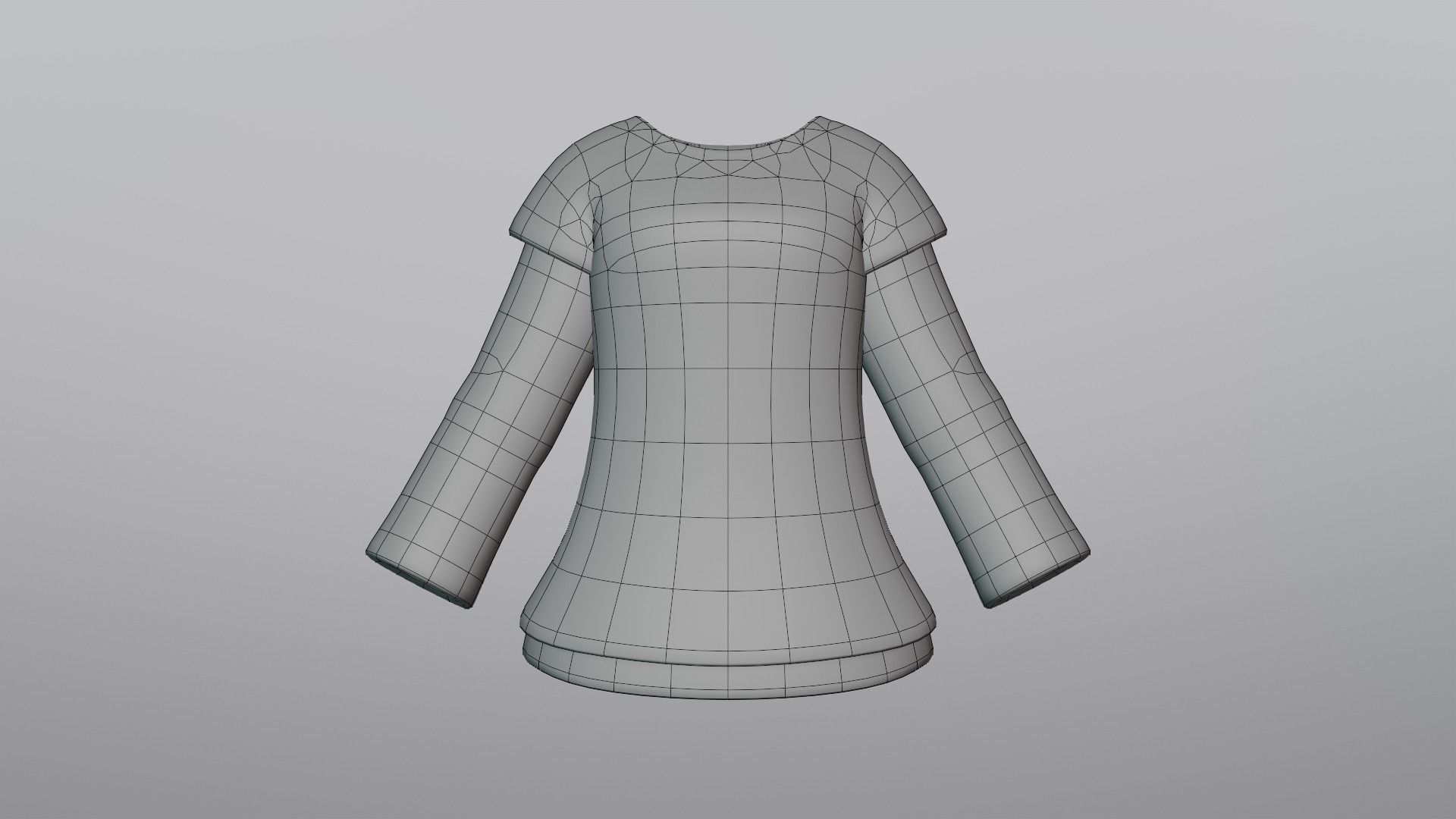 TShirt Brown Flower Girl Low-poly 3D model_16