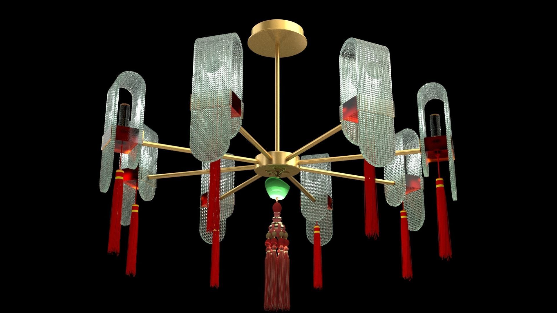 Chinese lantern 3D model_3