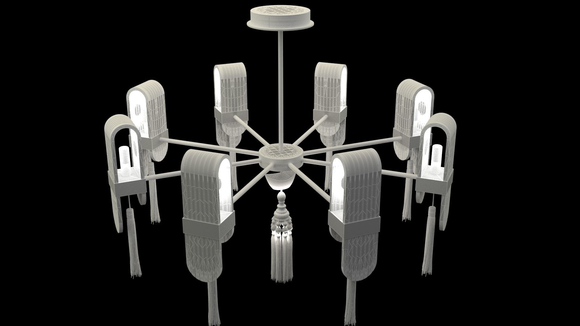 Chinese lantern 3D model_7