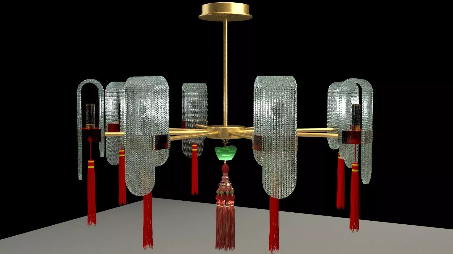 Chinese lantern 3D model_0