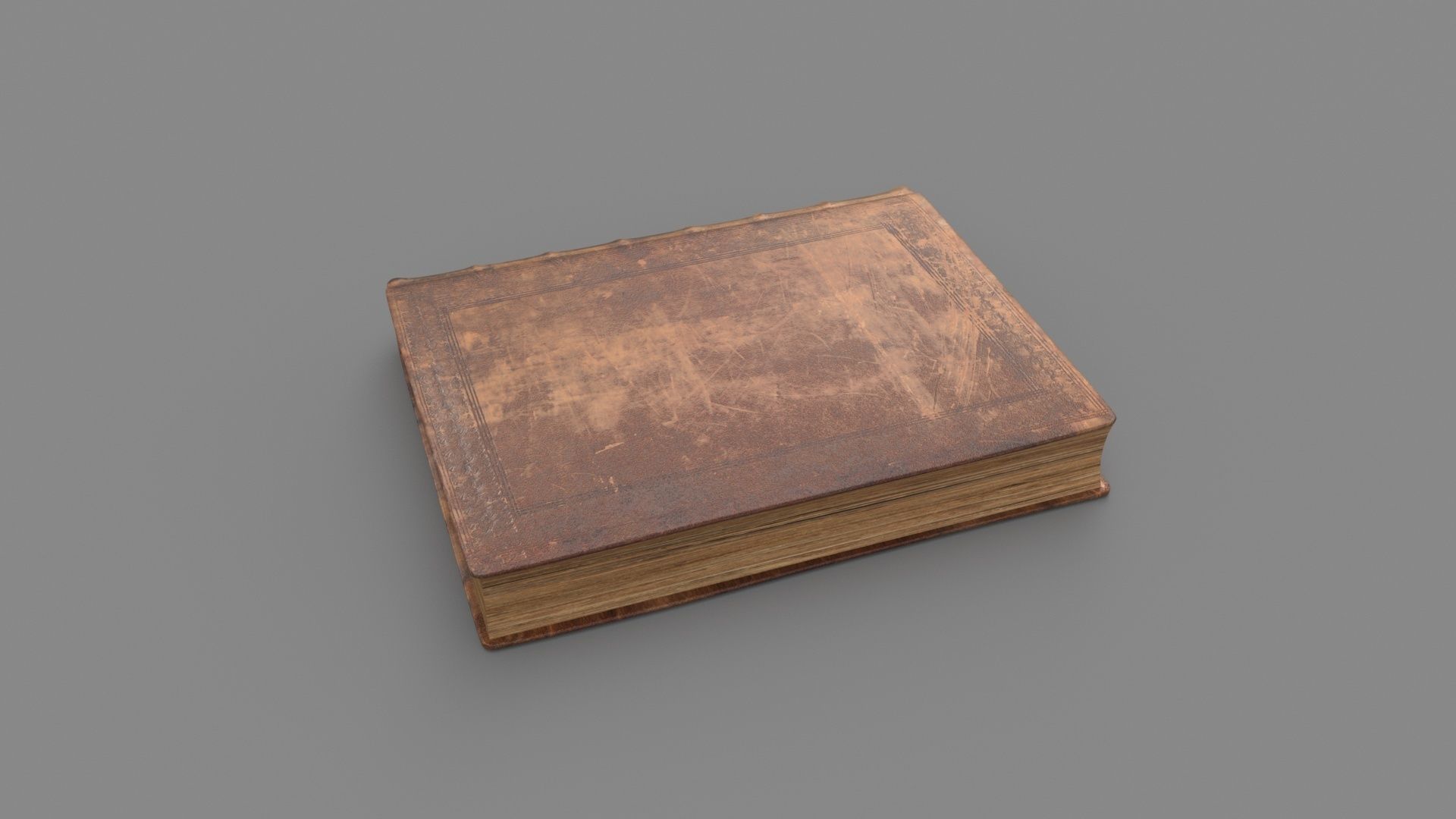 Old book Low-poly 3D model_3