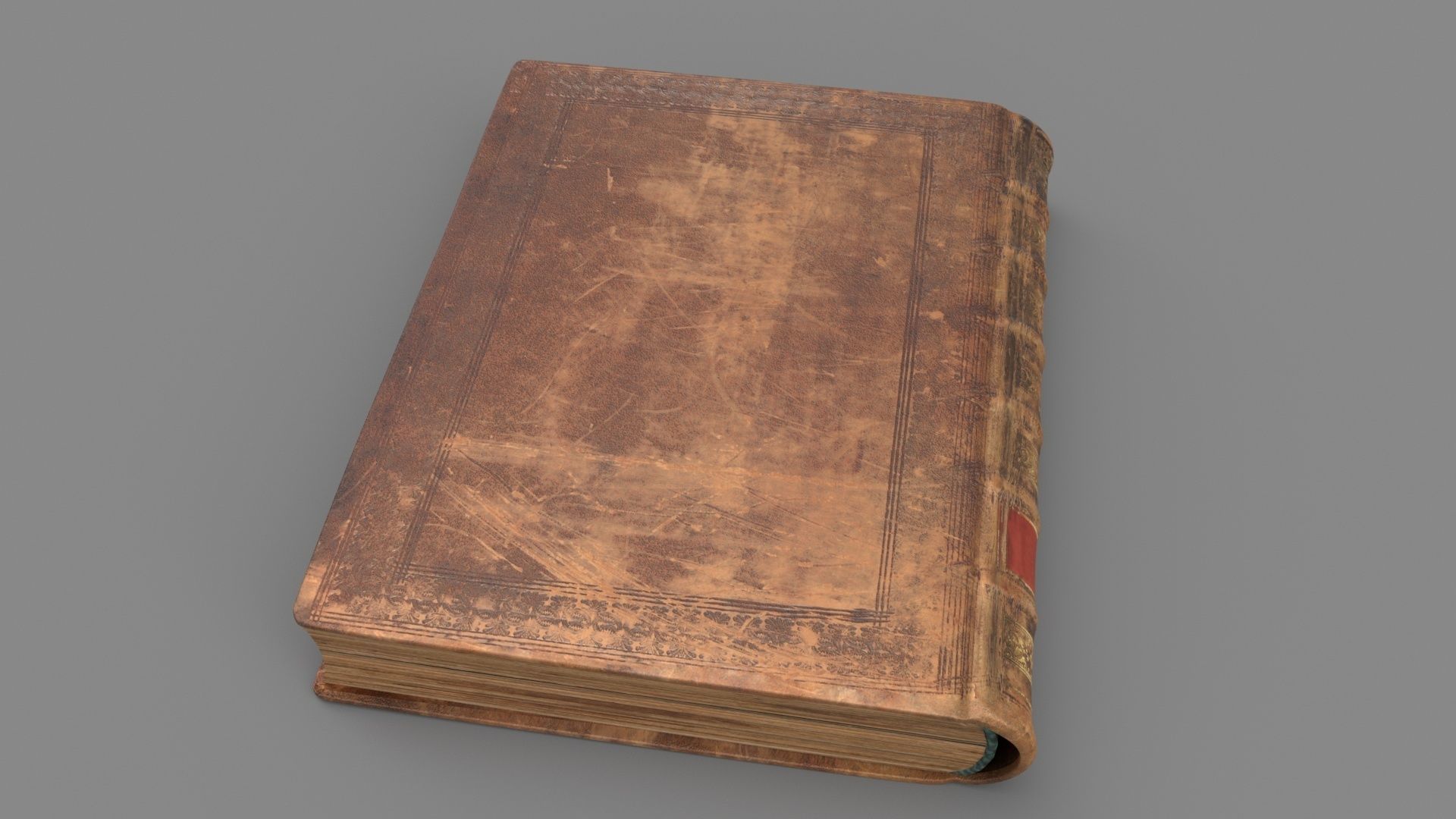 Old book Low-poly 3D model_5