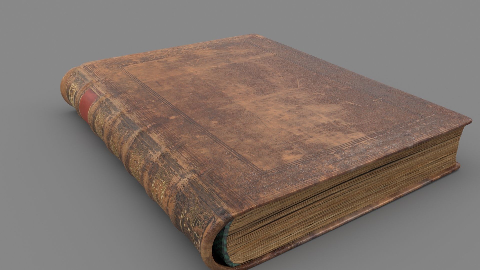 Old book Low-poly 3D model_8