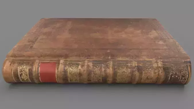 Old book Low-poly 3D model