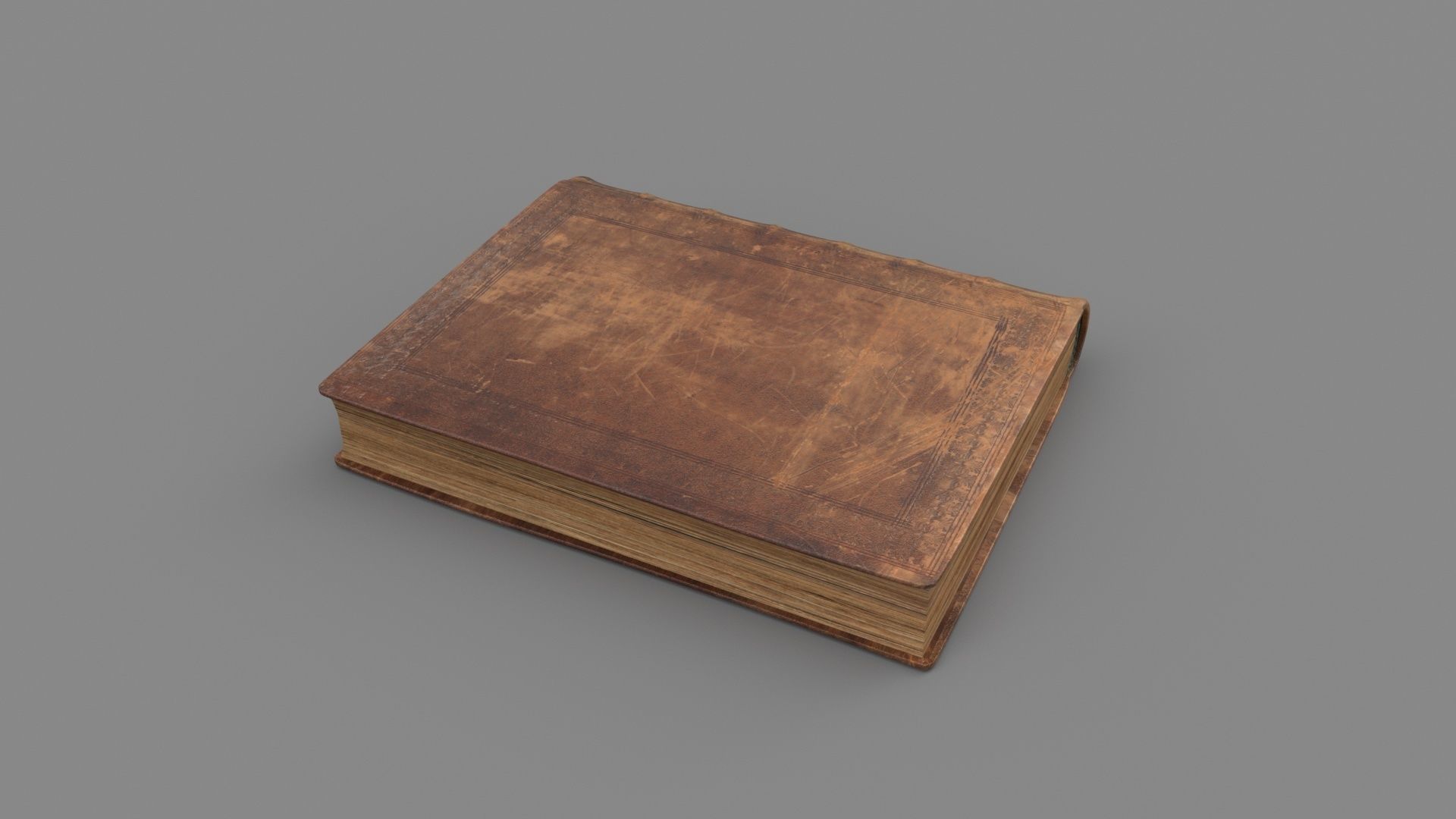 Old book Low-poly 3D model_4