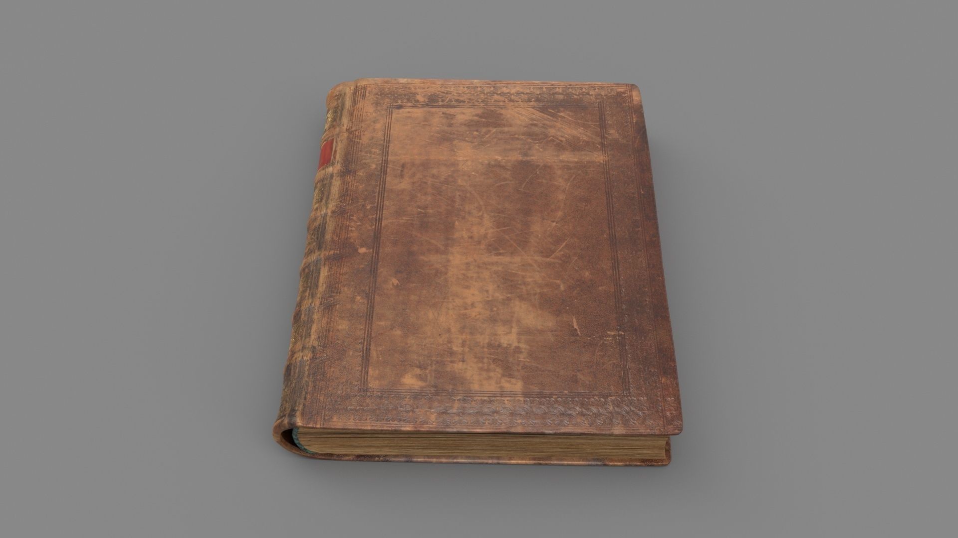 Old book Low-poly 3D model_9