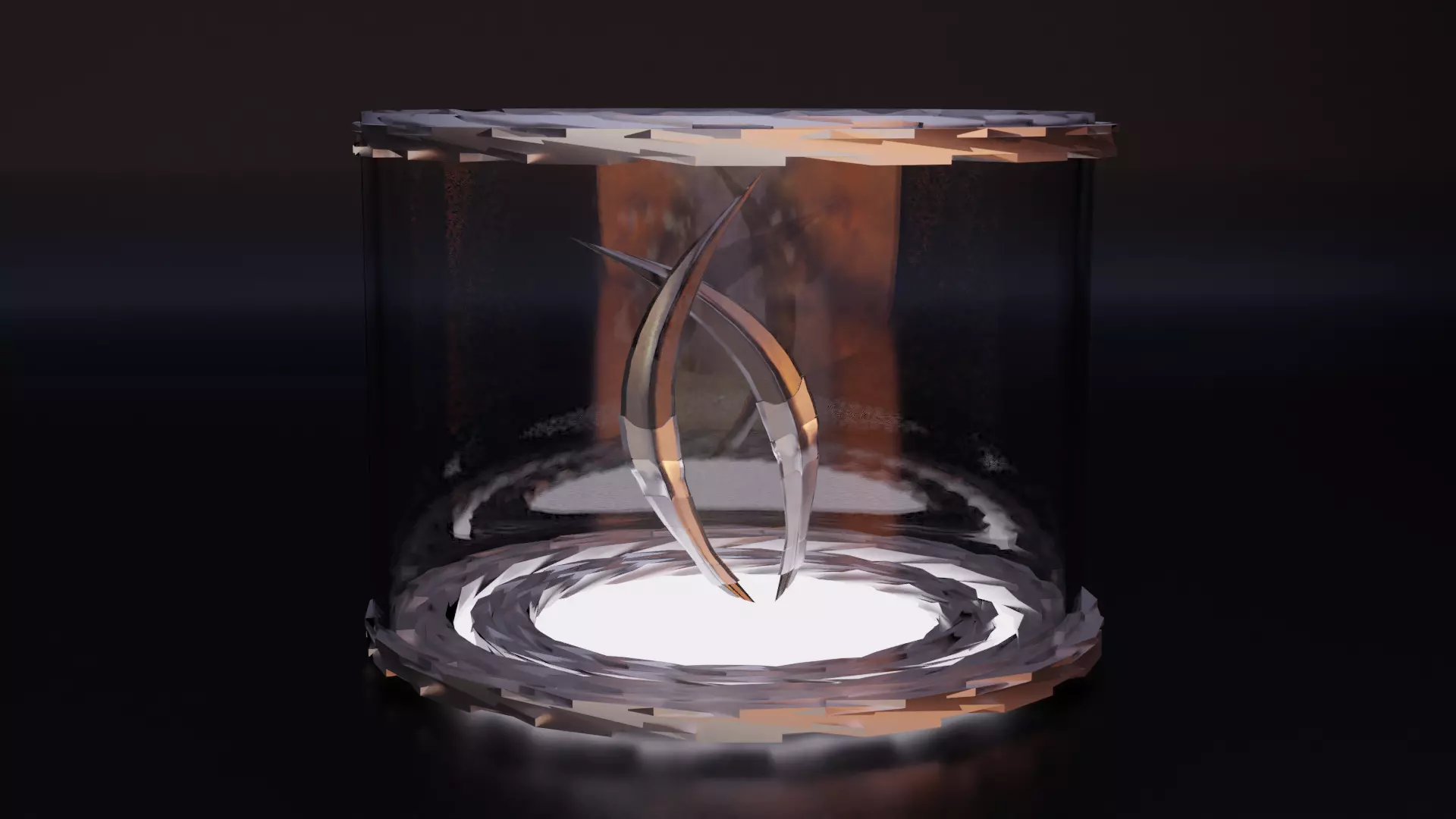 Demon Dagger Low-poly 3D model_0