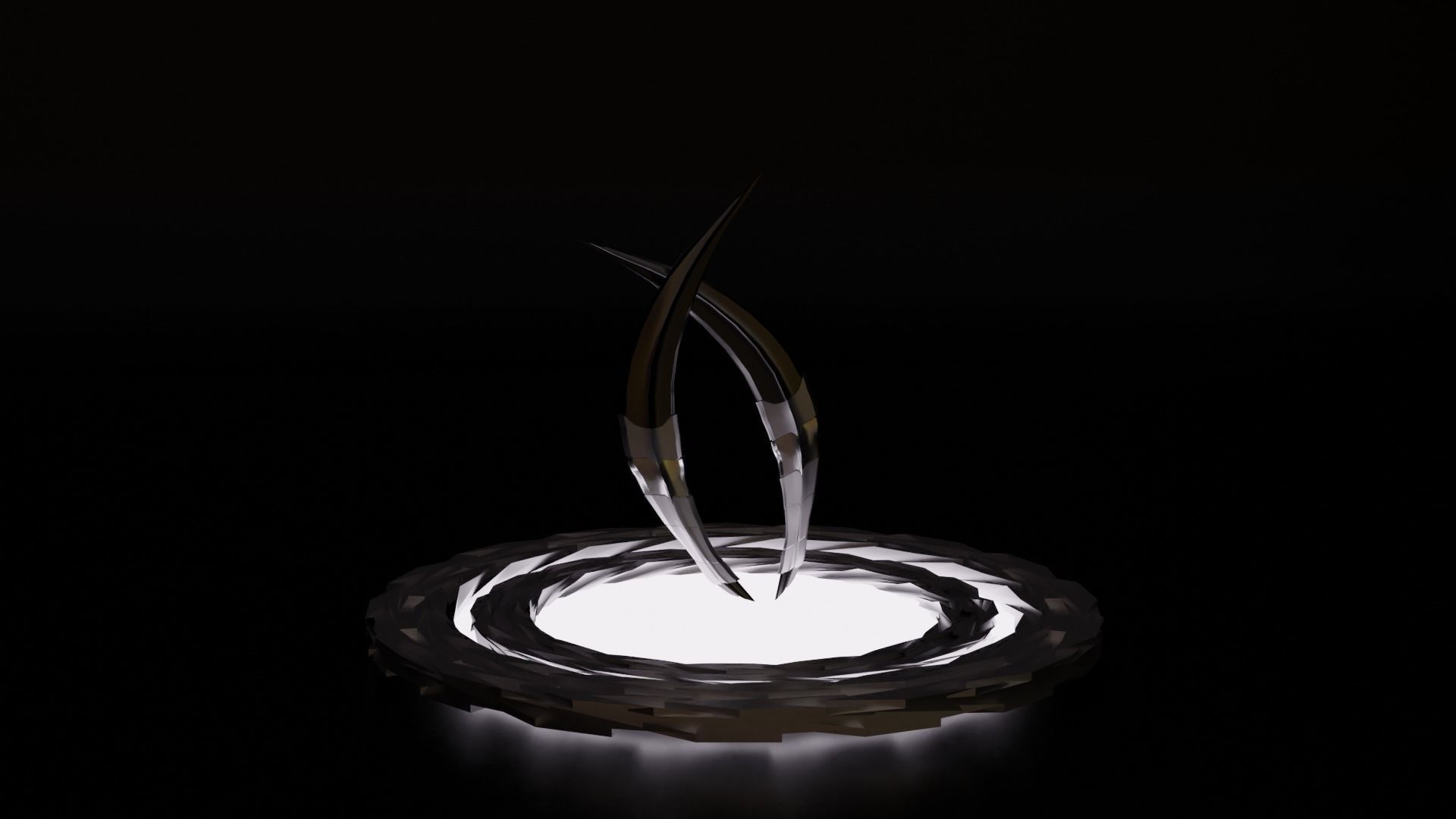 Demon Dagger Low-poly 3D model_1