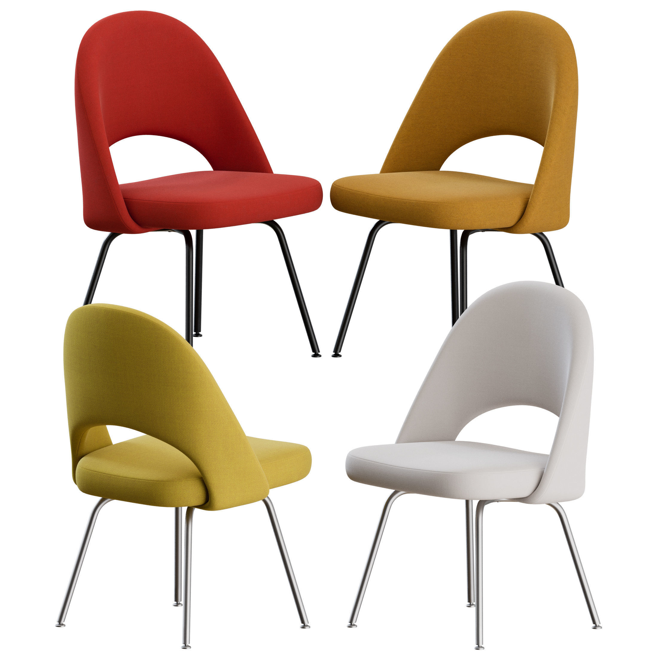 Dinning Set 02 by Knoll 3D model_5