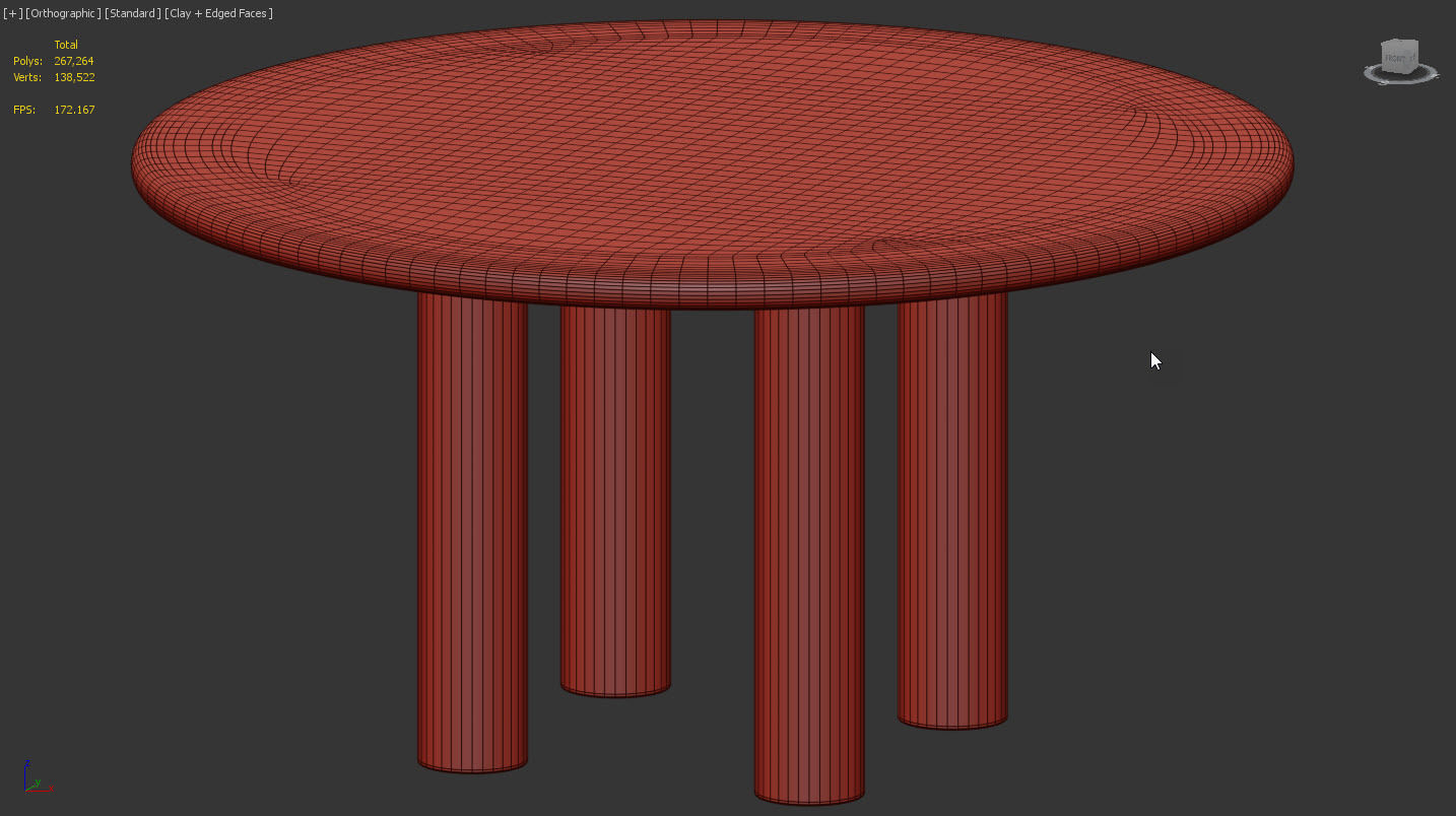 Dinning Set 02 by Knoll 3D model_12