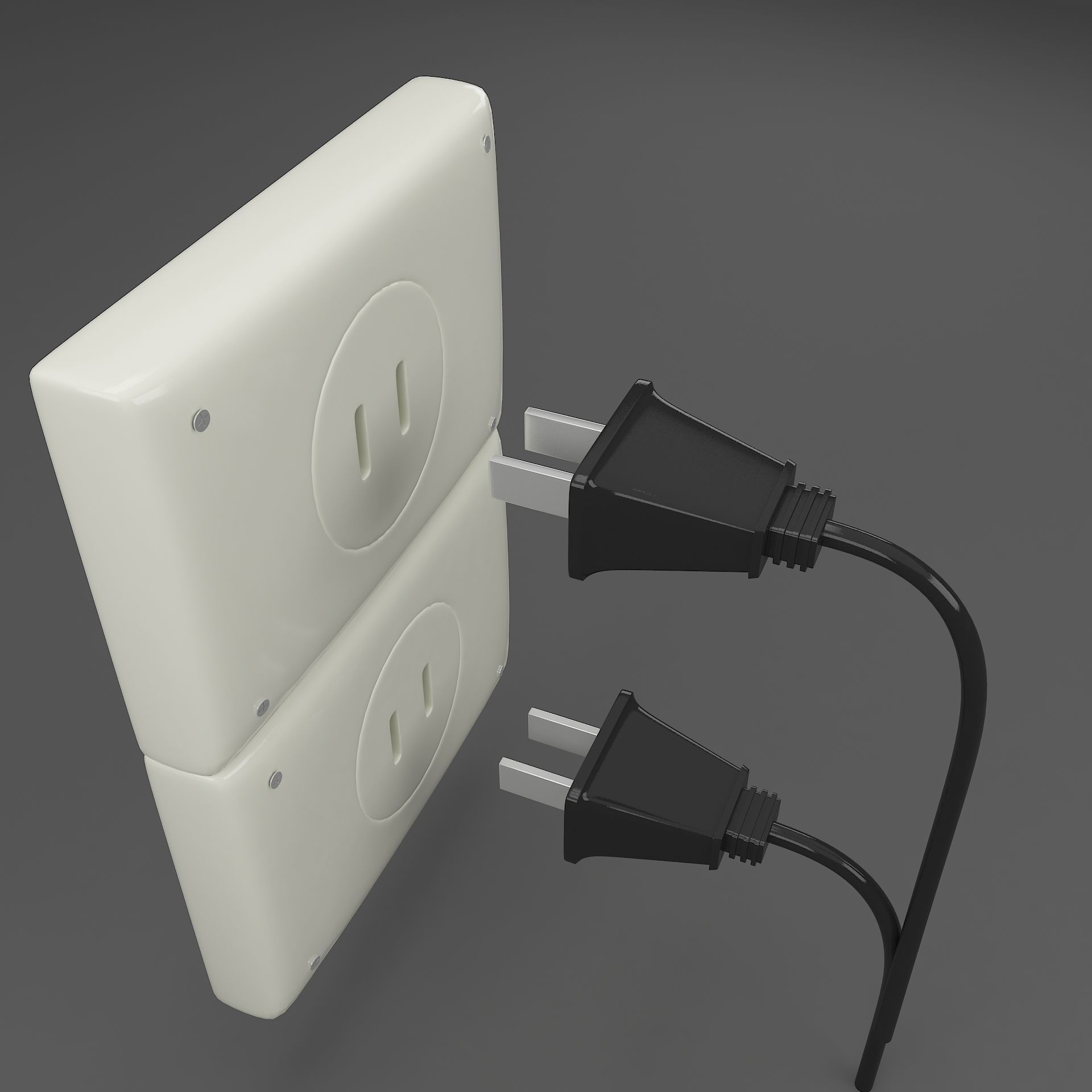 power outlet 3D model_2