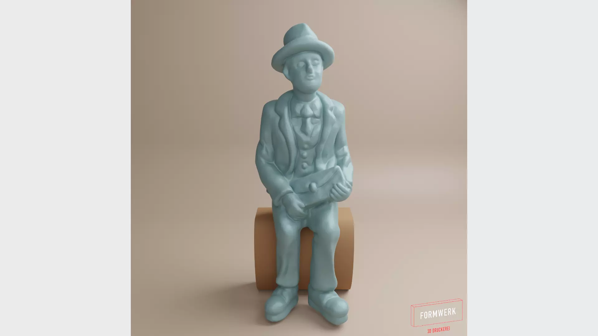 Figure-Man in fifties-comic style-01 3D print model_0