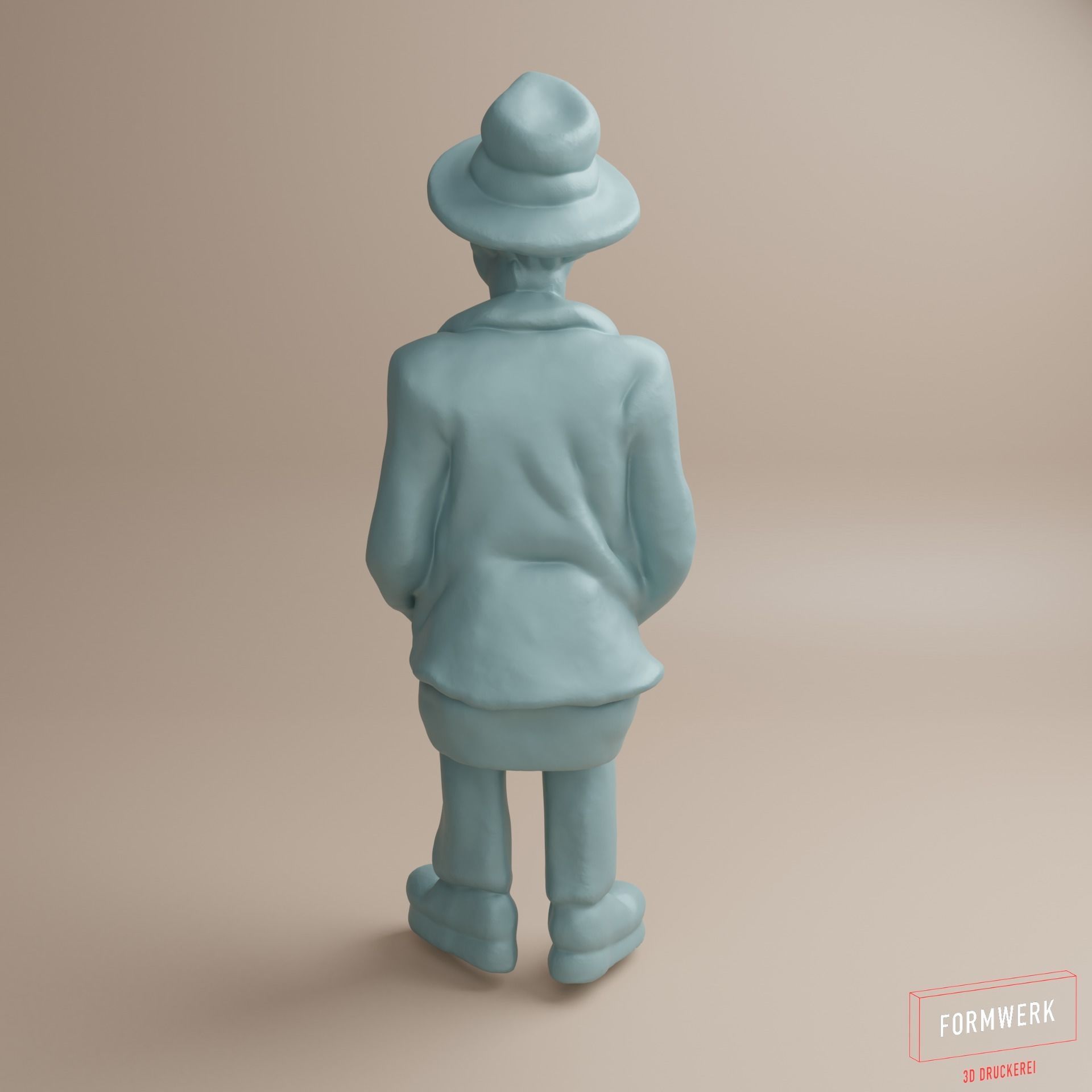 Figure-Man in fifties-comic style-01 3D print model_3