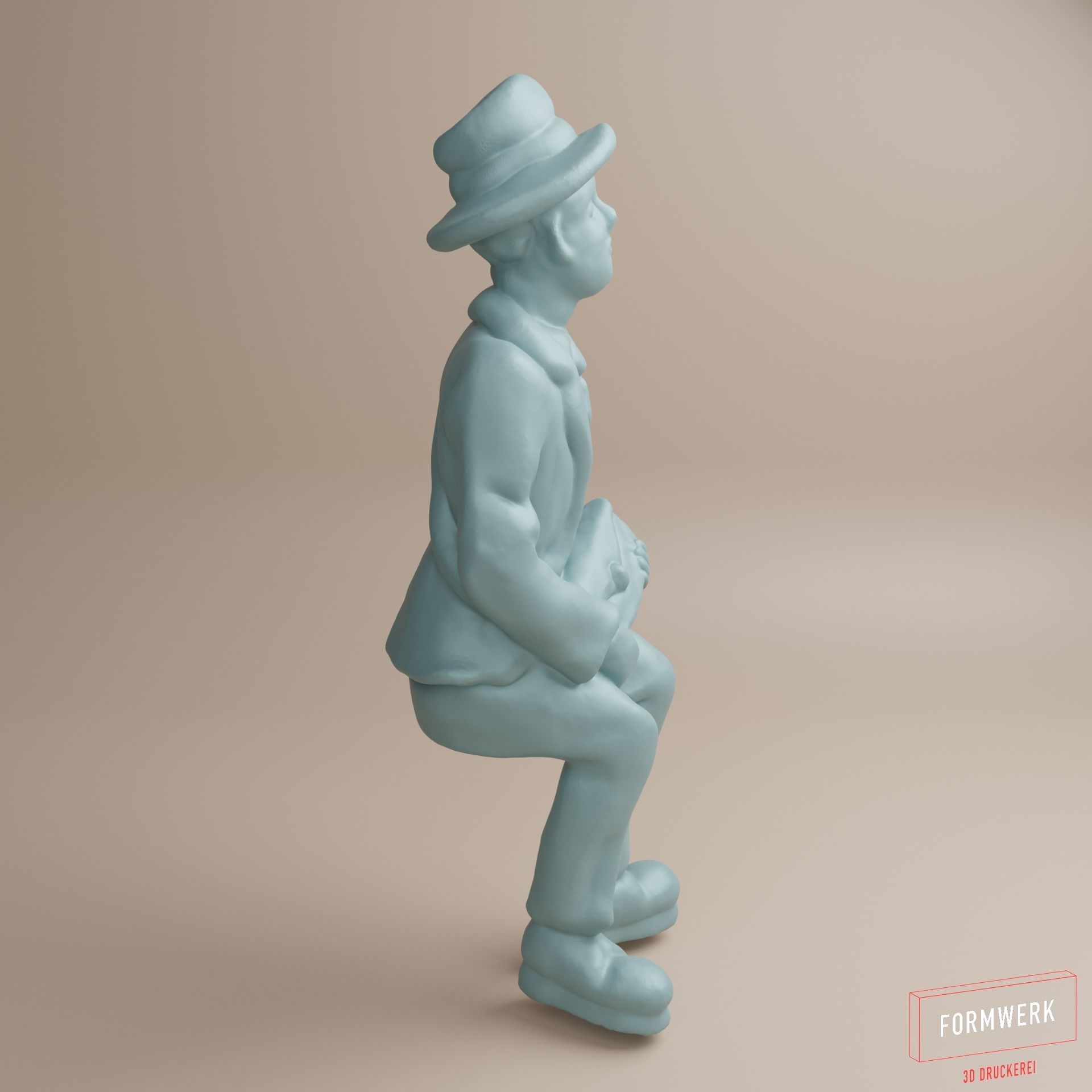 Figure-Man in fifties-comic style-01 3D print model_2