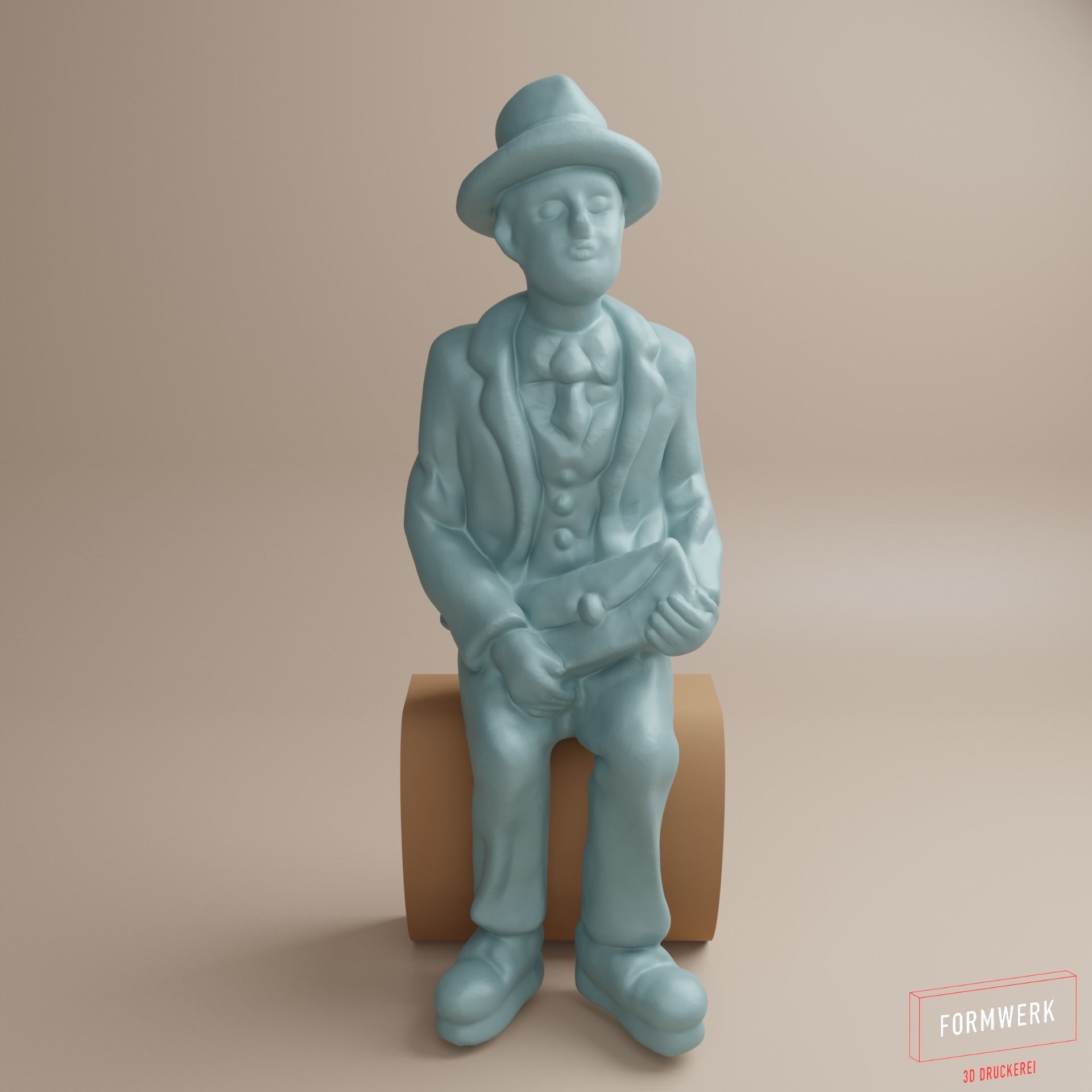 Figure-Man in fifties-comic style-01 3D print model_1