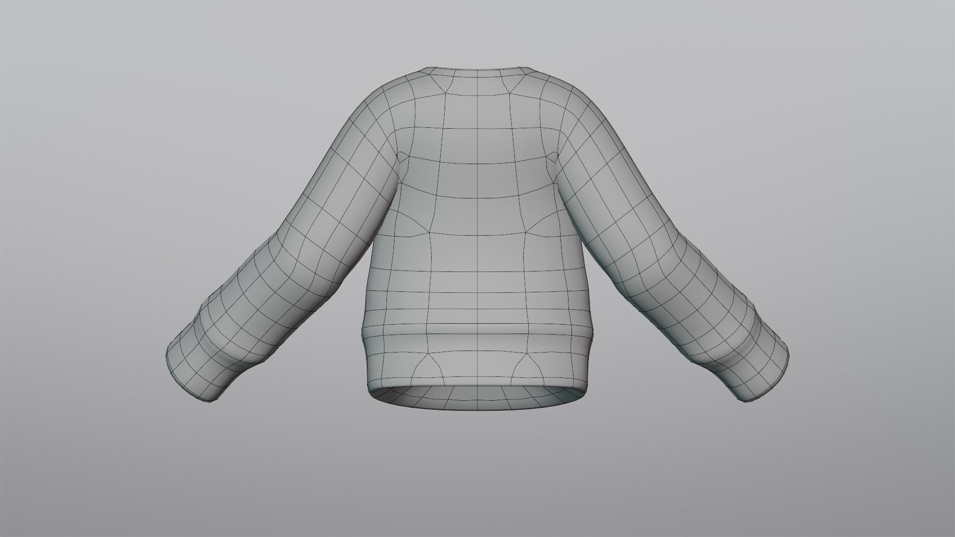 Grey Sweater Low-poly 3D model_18