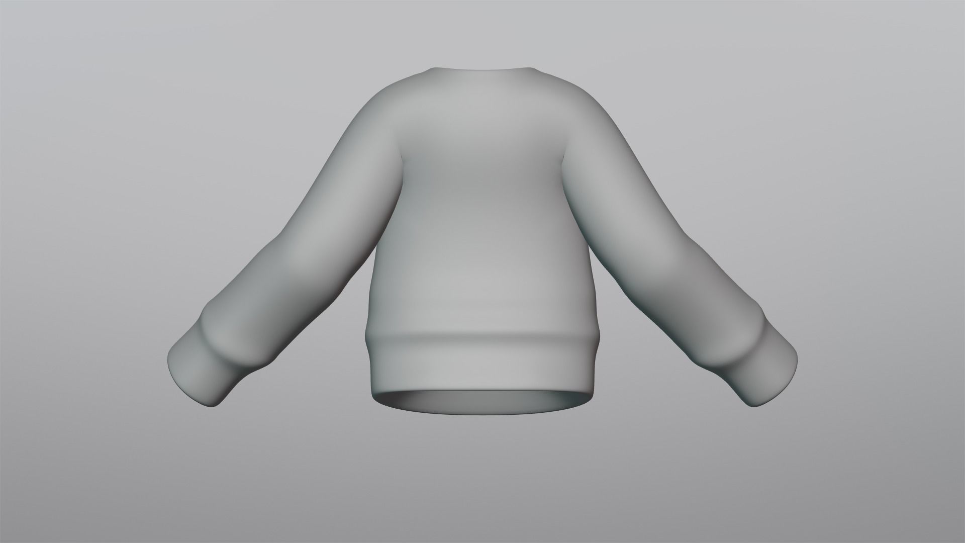Grey Sweater Low-poly 3D model_14