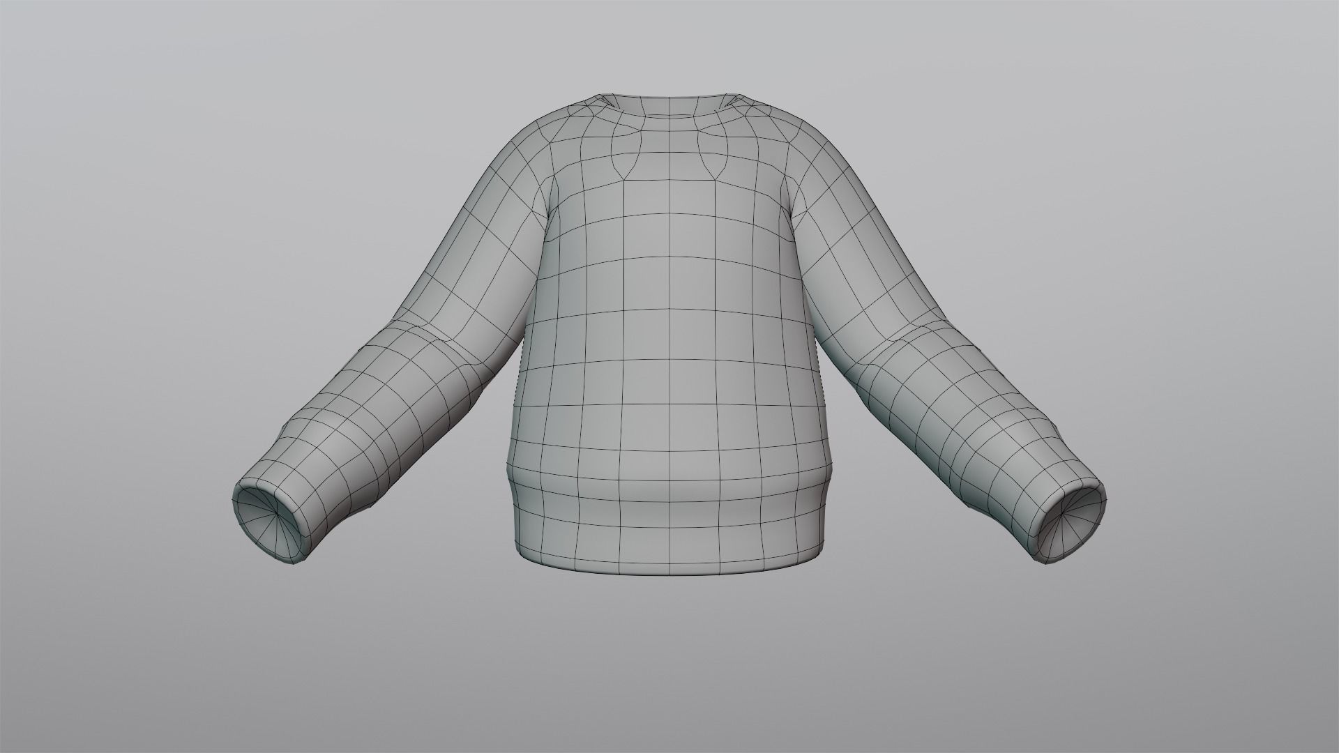 Grey Sweater Low-poly 3D model_16