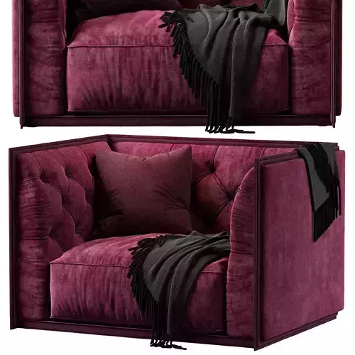 napoleon-armchair burgundy velvet chair