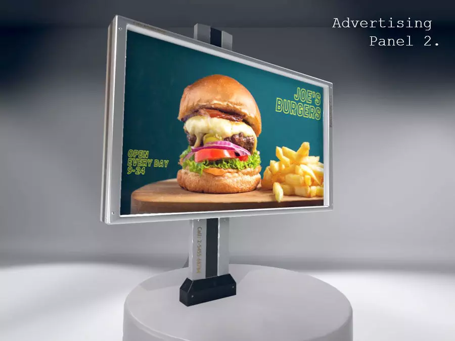 Advertising Panel 2 Low-poly 3D model