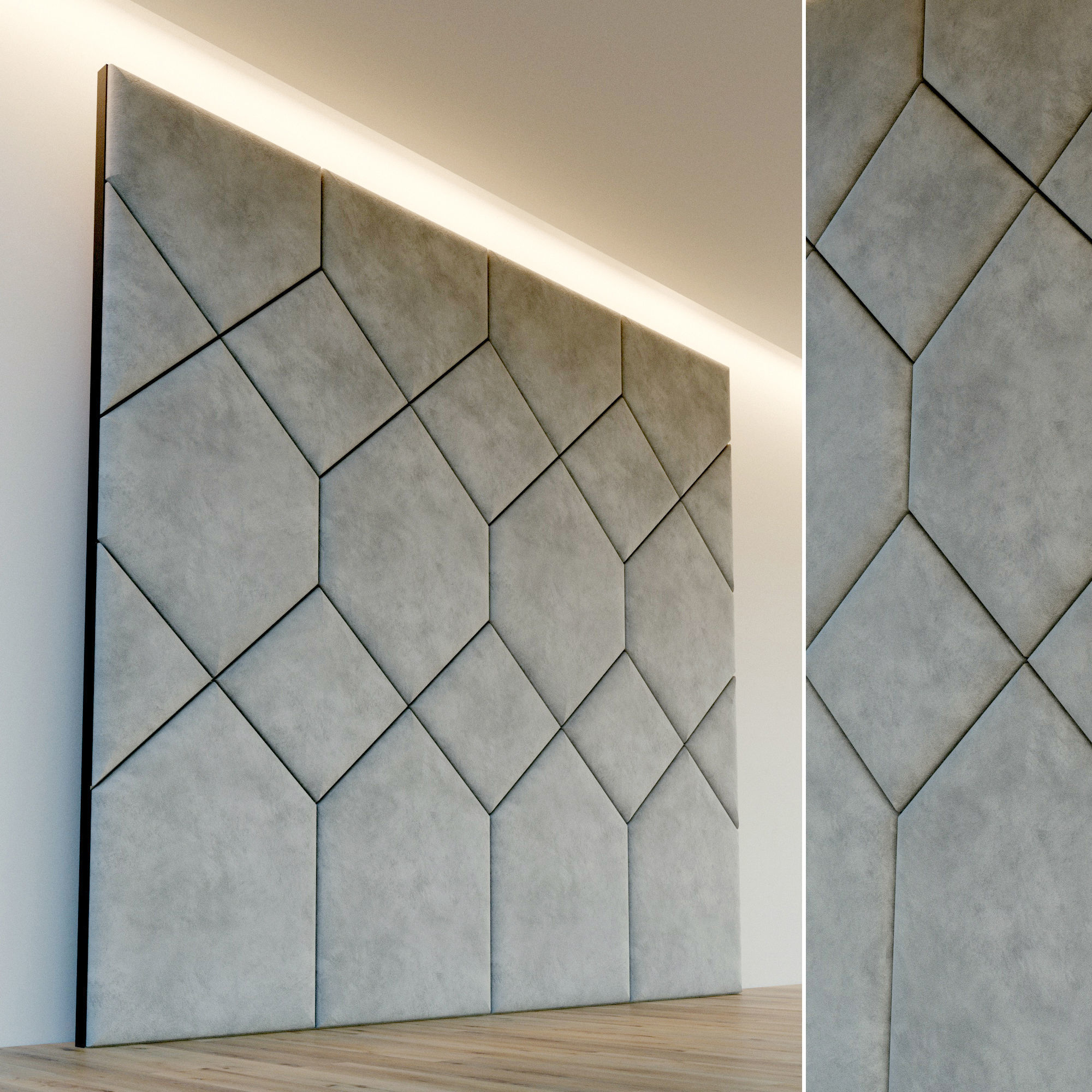 Soft Panel 3D model Soft wall panel decorative 41 VR / AR / low-poly | CGTrader