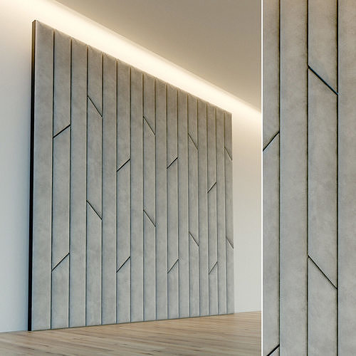 Soft wall panel decorative 65 Low-poly 3D model