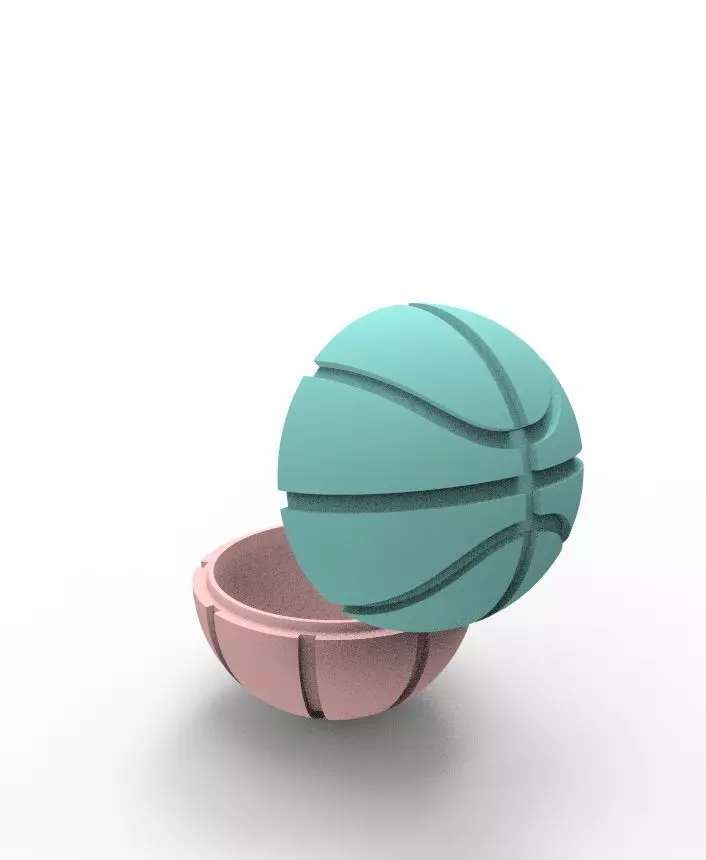 basketball ball in box 3D print model