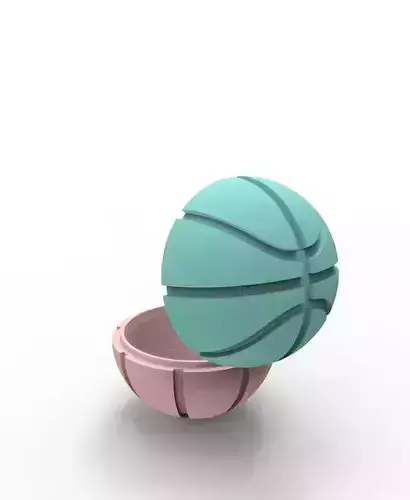basketball ball in box 3D print model