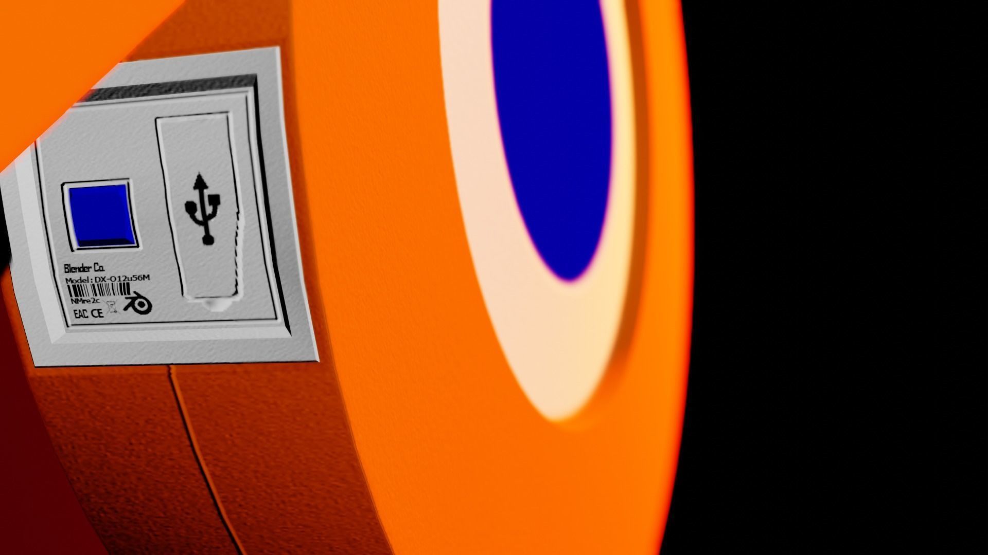 Three Dimensional Blender Logo - Decorative Lamp Free low-poly 3D model_2