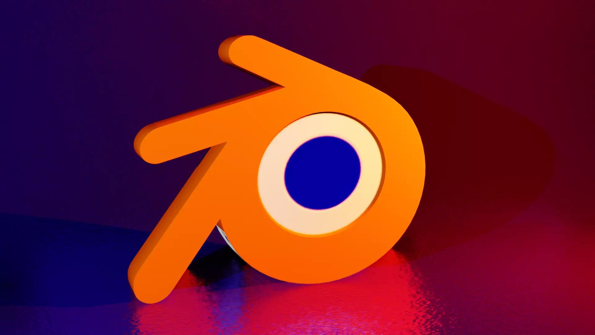 Three Dimensional Blender Logo - Decorative Lamp Free low-poly 3D model_0