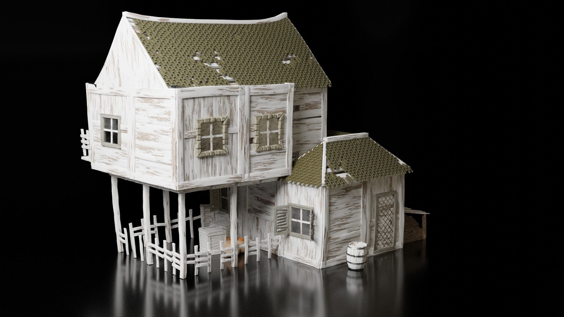Medieval House 3D model_5