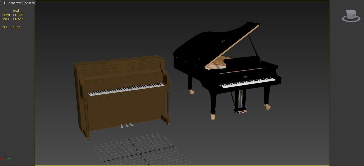 Two Pianos 3D model_4