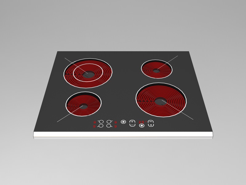 Electric cooker 2 3D model_1