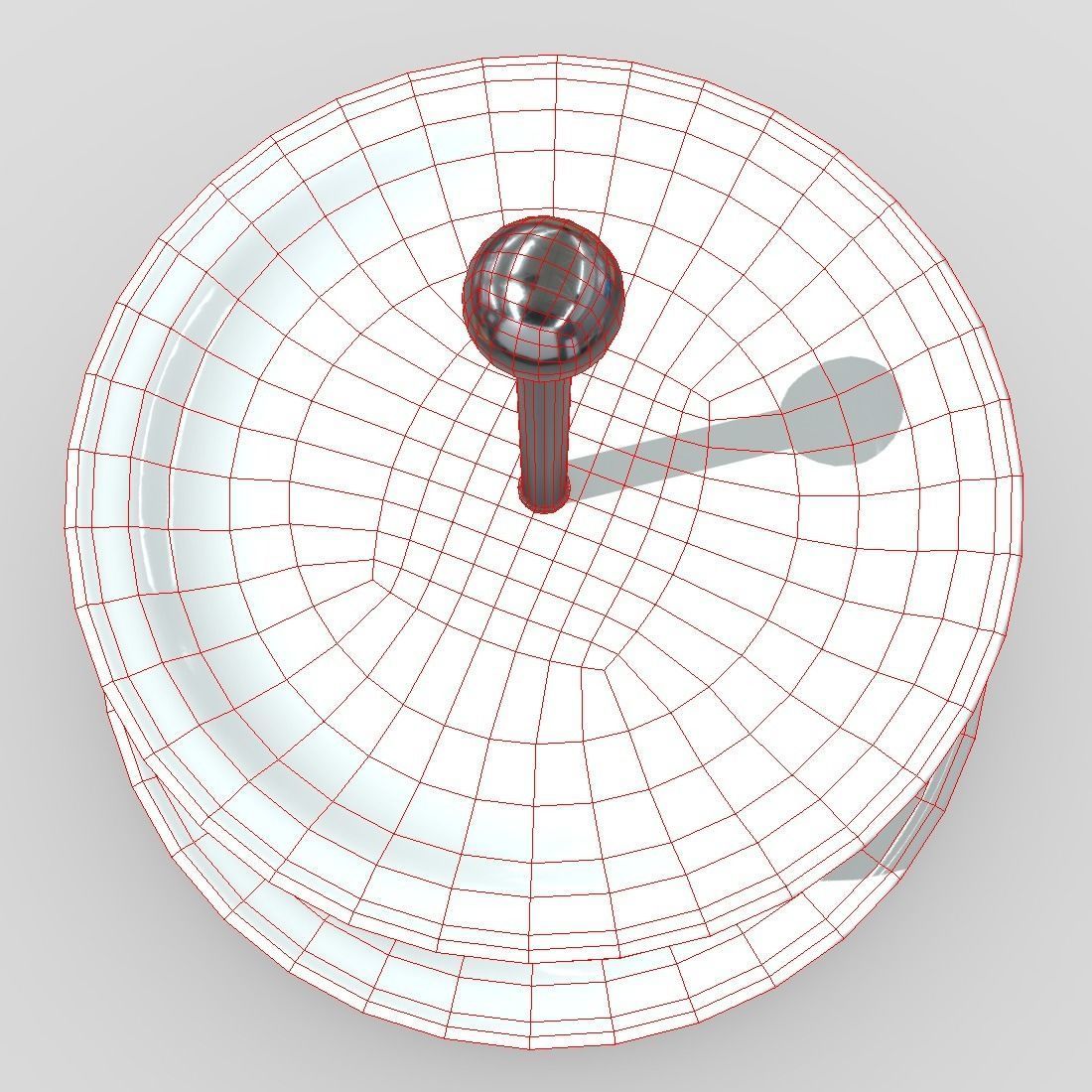 Etagere plate with two tiers Low-poly 3D model_8